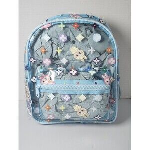 Light Blue Clear Monster Mini Backpack Purse Bag